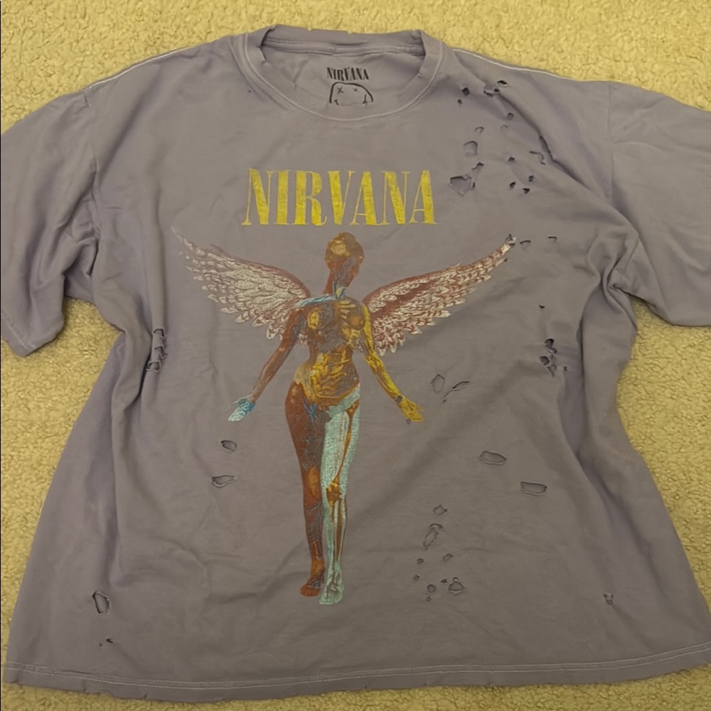 Urban Outfitters Purple Nirvana Graphic Tee